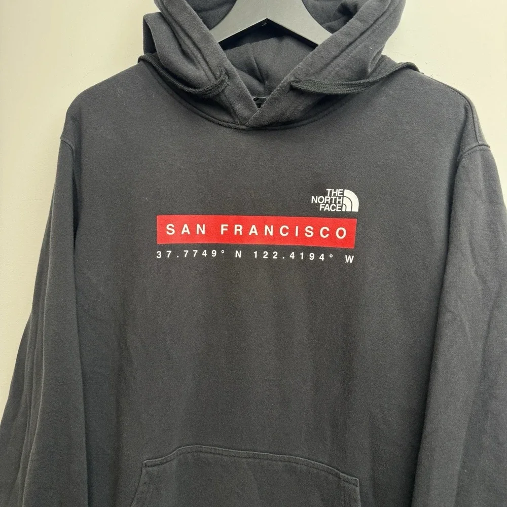 The North Face San Francisco XL Black Coordinates Hoodie Pullover‎ Men's